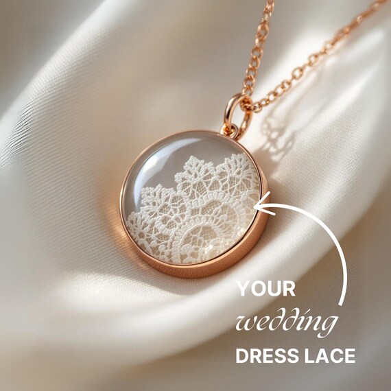 DIY Wedding Keepsake Necklace Kit: Circle of Life Pendant, Bouquet