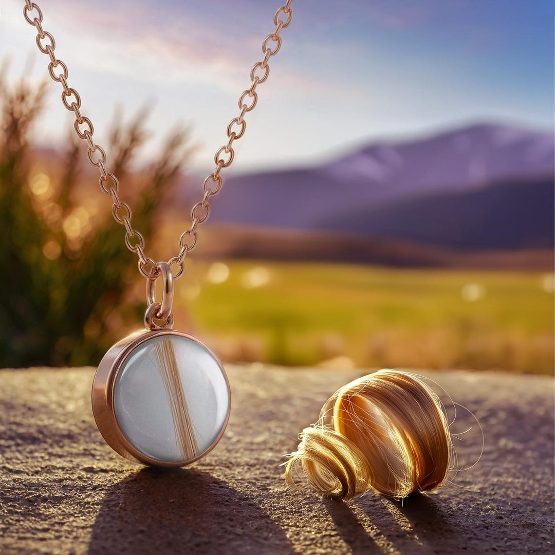 DIY 記念ネックレス キット | パーソナライズされた 12 mm ペンダント