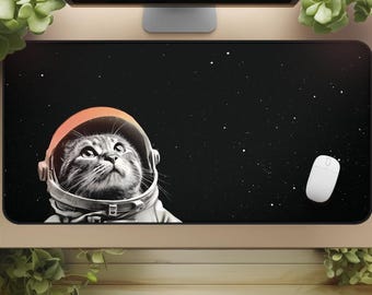 Podkładka pod mysz Astronaut Cat Desk Pad - Deep Space Pad - Starry Sky Pad