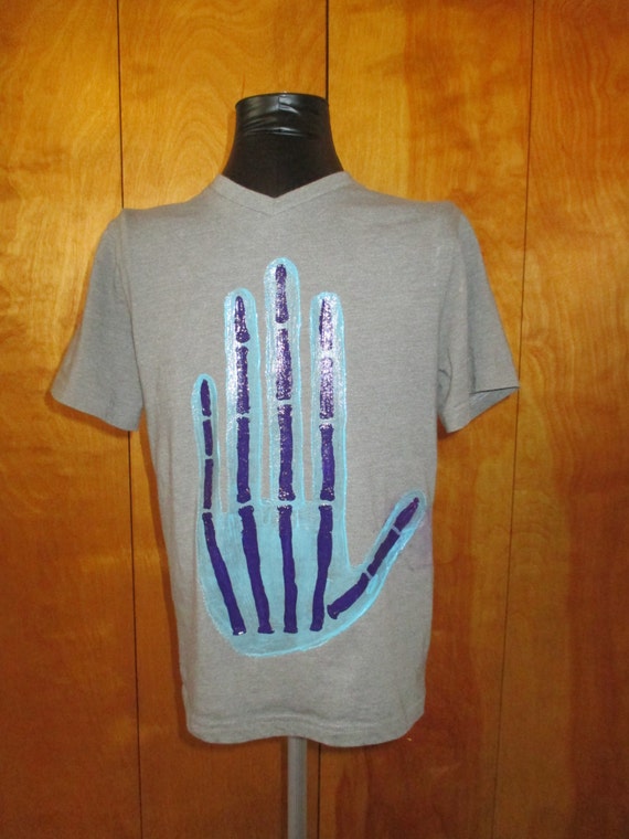 Items similar to Skeleton Hand GLOWS in the Dark! ~ Hand-Painted Kids ...