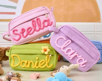 Custom Name Pencil Case For Kids,Personalized Handmade Pencil Case,Back To School Gift, Girls Pencil Pouch, Birthday Gift For Girls