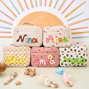 Personalized Kid Lunch bag With Name，Handmade Name Lunchbox Bag，Back To School Gift，gift for Kid Gifts - Back to School Bag - Kid Tote bag