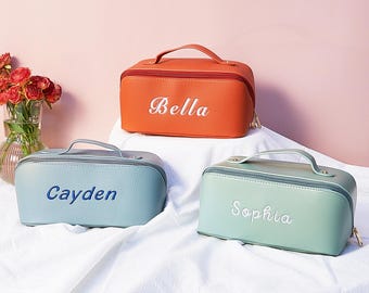 bella and rose makeup travel bag Make Up Case - Cosmetic For Sale Built with a delicate Synthetic Leather Finish Bella Donna Rose Gold Cosmetic