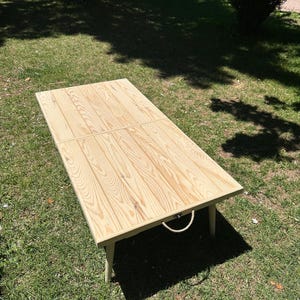 Folding 44x22 inc Camp Table, Solid Beech Wood, wooden camp table, Portable Table, Natural Wood table, Outdoor Picnic Table