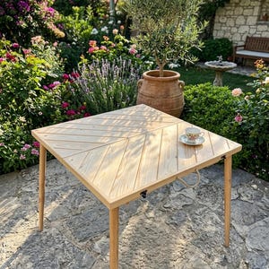 Mesa de comedor plegable de madera de 79 x 79 cm (31 x 31 pulgadas), mesa de madera extensible.