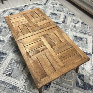 Faltbarer Picknicktisch aus Kiefernholz, 112 x 58 cm, Esstisch im Freien, anpassbarer Terrassentisch, Arbeits- und Campingtisch, rustikaler Bauernhausstil