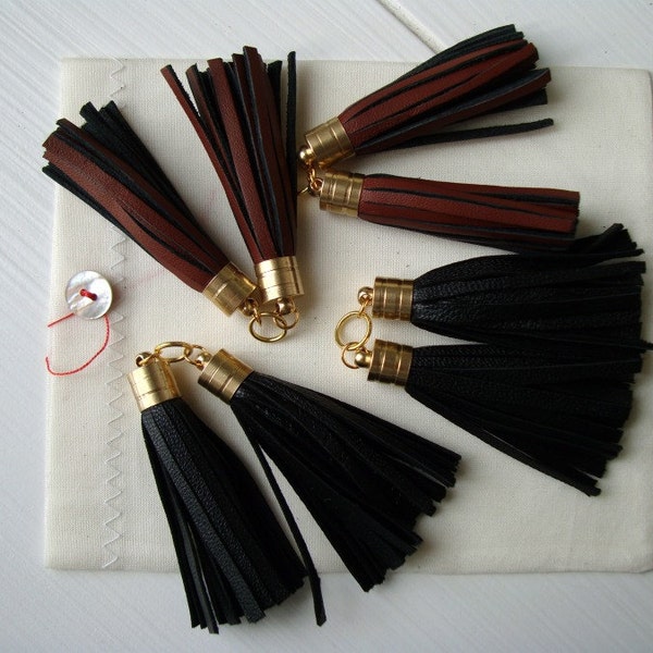 Black and Brown Leather Tassels for Lucy