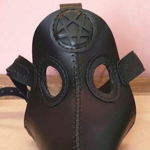 Handmade Plague Doctor PU Leather Mask For Halloween Costume Party Carnival Horror Event Cosplay Game Goth Style Vegan Griendly Cruelty Free