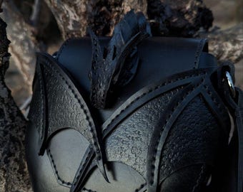Handgemachte Leder Drachen Geldbörse Schultertasche Mystisch Einzigartig Accessorie Für Frauen Männer Renfair Mutter Der Drachen Ohnezahn Disney Geschenkidee 3D