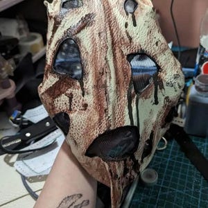 Hive Bone Mask Game Inspired Leather Mask For Halloween Renfair LARP Cosplay Face mask