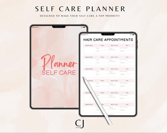 Digital Self Care Journal, Wellness Journal, Mindfulness Journal, Editable Planner, iPad Planner, Mental Health, Printable Planner