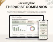 Therapist Planner Spreadsheet | Private Practice Management Excel and Google Sheets Template | LCSW LMFT LPC Client Income Tracker