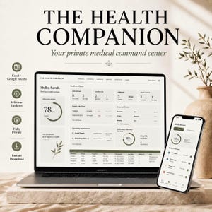Health Companion CRM Pro · Medical Records Tracker · Excel + Google Sheets · Medications Symptoms Lab Results Doctor Visit Log