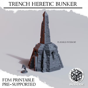 Trench Terrain - Heretic Bunker - Scenery for the Crusade - Tabletop Gaming Wargaming Scenery