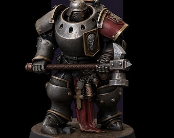Mechanised Soldier with War Hammer - New Church Proxy - Trench War - by Red Pilgrim