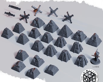 Trench Tank Traps - Wargaming Scenery / Terrain - Tabletop Trench War -  28/32mm