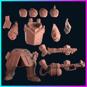 Machine Knight - The Hollow War - Proxy Miniatures for the Trench Crusade - Tabletop Gaming, Wargaming - Kitbash