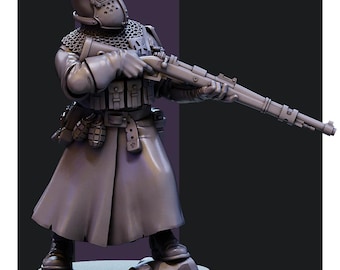 Holy Rifleman Infantry Soldier - Proxy Miniatures for the Trench War - Tabletop Gaming, Wargaming