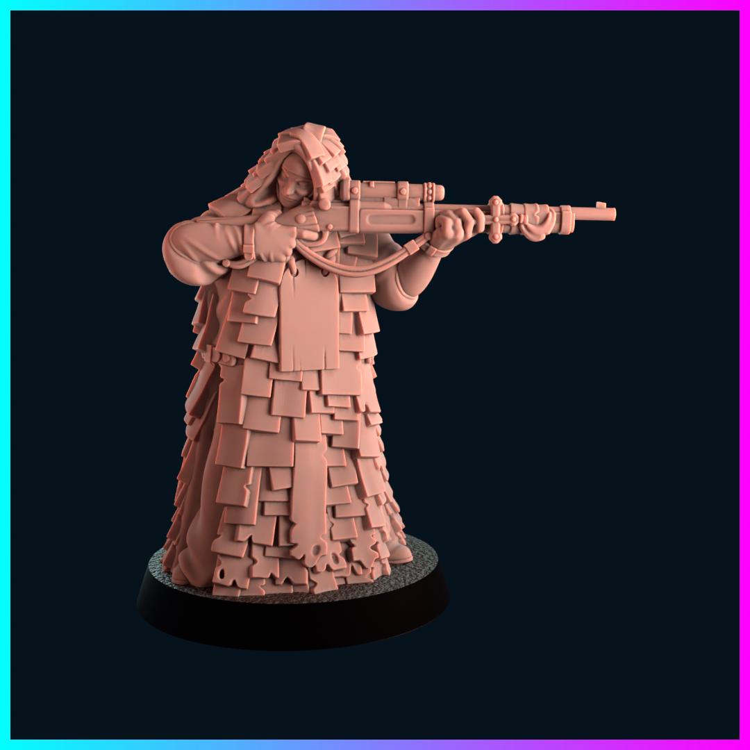 Sniper Nun - The Hollow War - Proxy Miniatures for the Trench Crusade - Tabletop Gaming, Wargaming