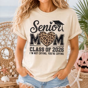 Senior Mom 2026 PNG Leopard Heart Embroidery 300 DPI Instant Digital Download Beginner Friendly. Commercial Use