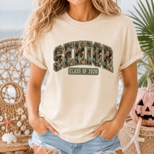 Senior 2026 Camo Patch PNG Graduation Shirt Design 300 DPI Instant Digital Download Beginner Friendly Commercial Use