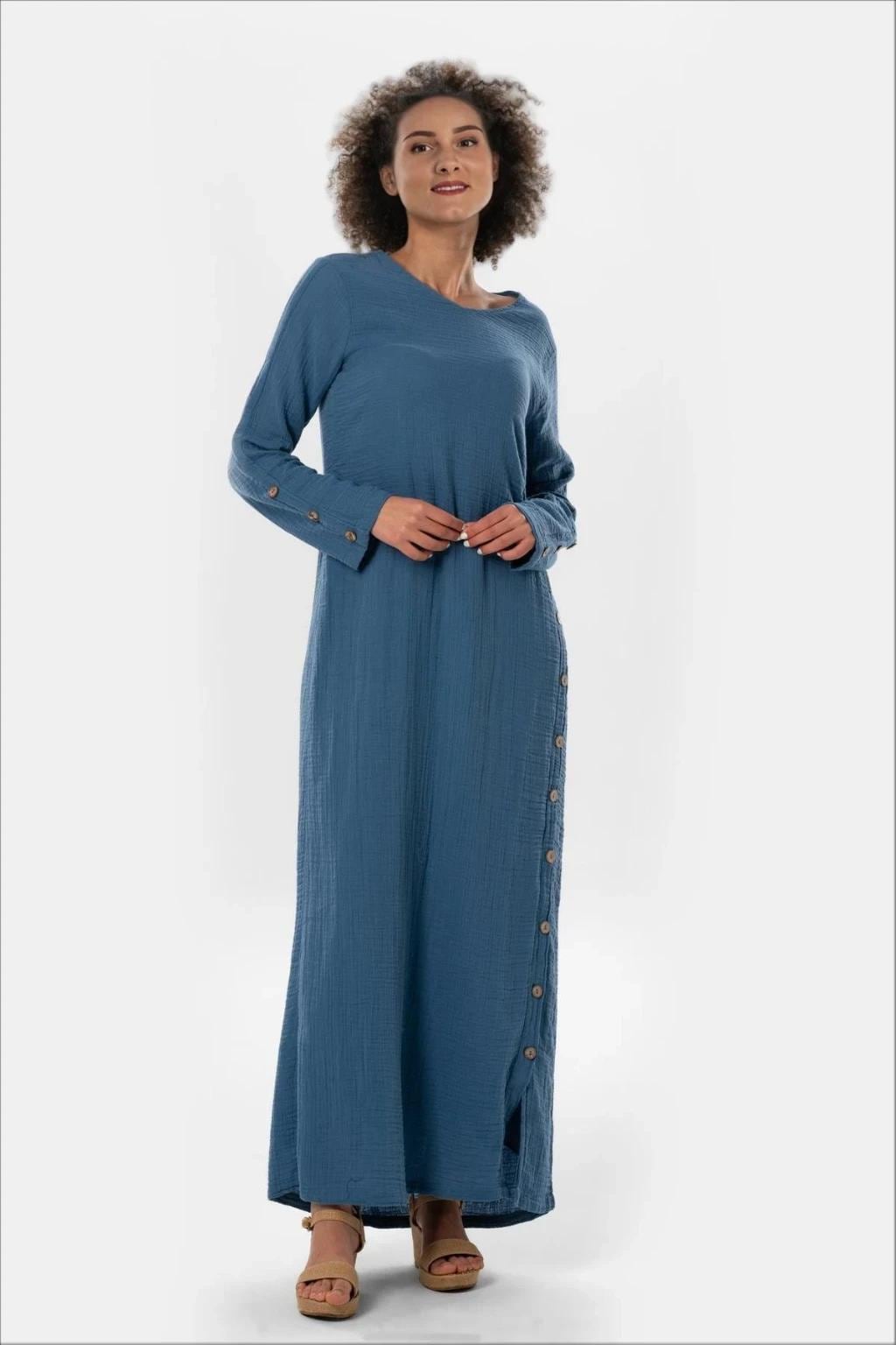 muslin long sleeve dress Muslin long sleeve maxi dress