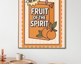 Decoración de pared del fruto del Espíritu / Arte de fe cristiana