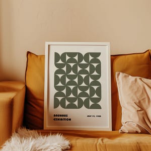 Swamp Green Bauhaus Exhibition Poster: Mid-Century Modern Art (Digital Download)