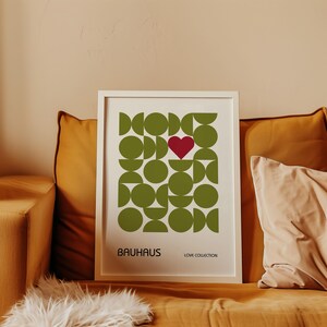 Green Love Bauhaus Exhibition Poster: Mid-Century Modern Art (Digital Download)