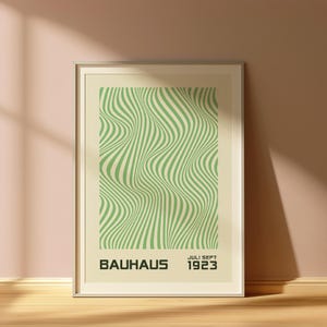 Green Optical Bauhaus Exhibition Poster: Mid-Century Modern Art (Digital Download)