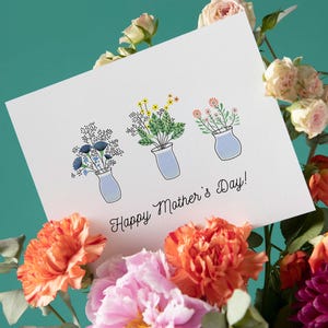 Muttertagskarte zum Ausdrucken | Niedliche Blumengruß-Karte | Canva Vorlage | Digitaler Download | DIY Geschenk für Mama oder Schwiegermutter