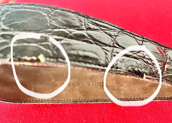 Vintage Crocodile Belt, Johnny Farah, Black With Patinated  display picture 3