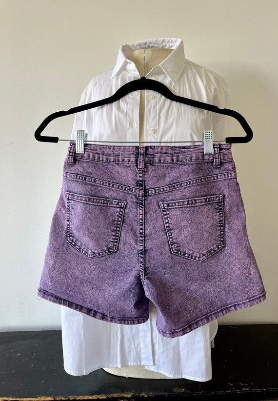 Delia’s Purple Wash Stretch Shorts  Size 7 Cute! - image 3
