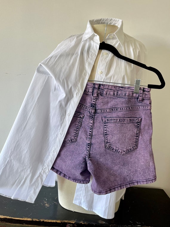 Delia’s Purple Wash Stretch Shorts  Size 7 Cute! - image 2