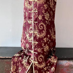 Vintage Traditional Chinese Cheongsam Maxi Dress,  Size 38