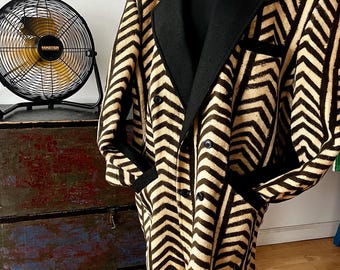 OverSize West African Mud Cloth Tailored Blazer/Jacket Bogolan