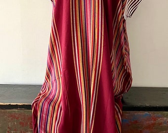 Moroccan Kaftan, striped, rayon, size M