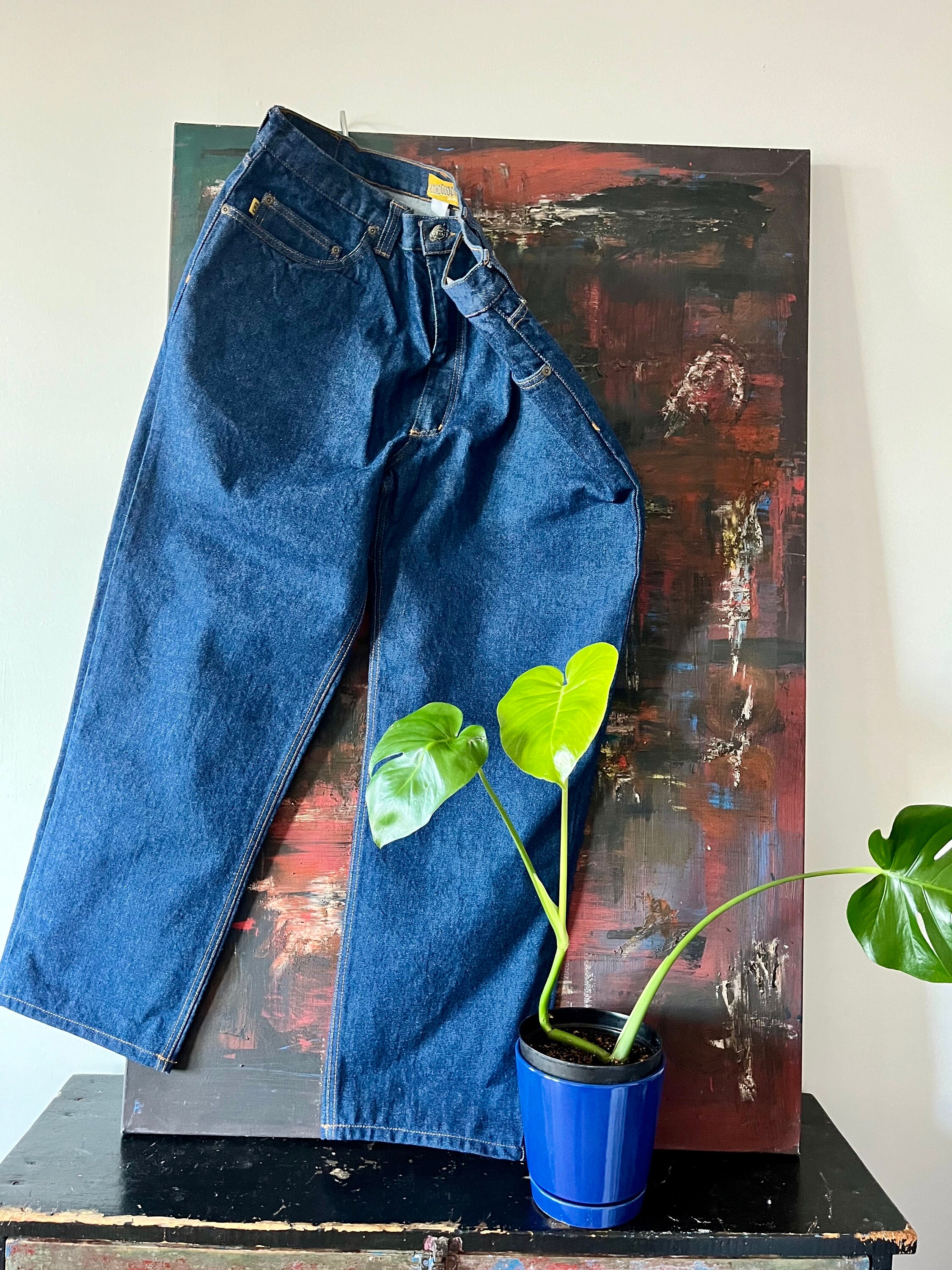 Jeans, Diamond Gusset Work Wear: Industrial Blue Denim, Made in