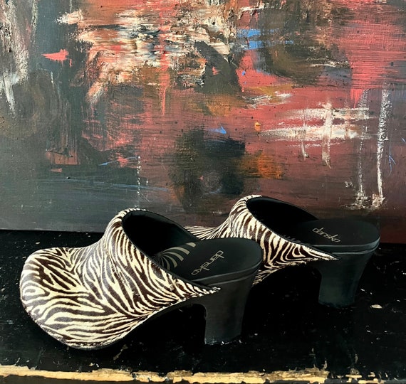 ZEBRA clogs by Dansko size 6 - image 5