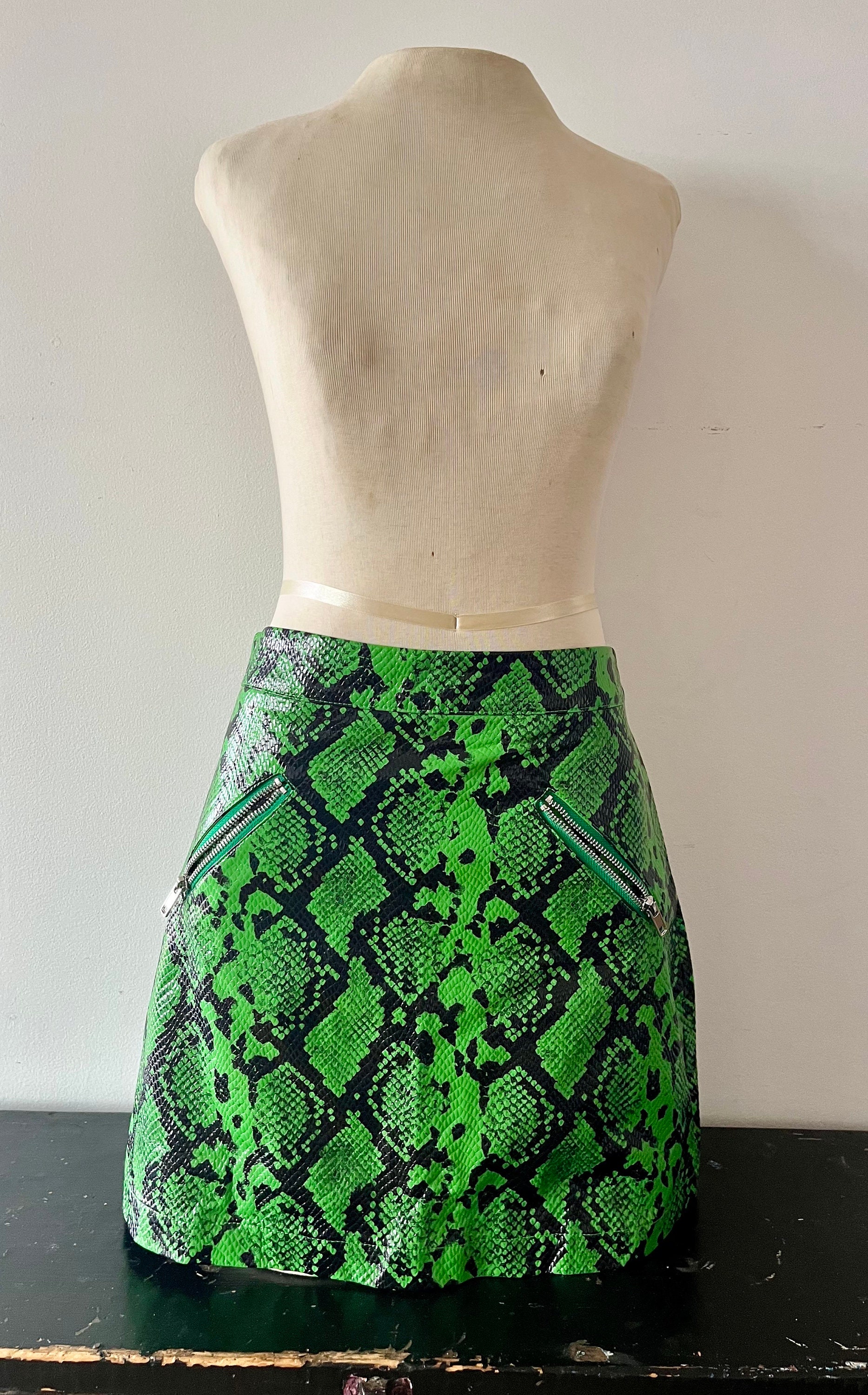 Maxi Skirt Set Green Snake Print Skirt ASOS DESIGN Mesh Cowl Neck Top And  Maxi Skirt