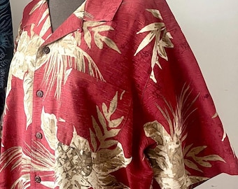 Silk Hawaiian Shirts, Havana Jacks Cafe Size L