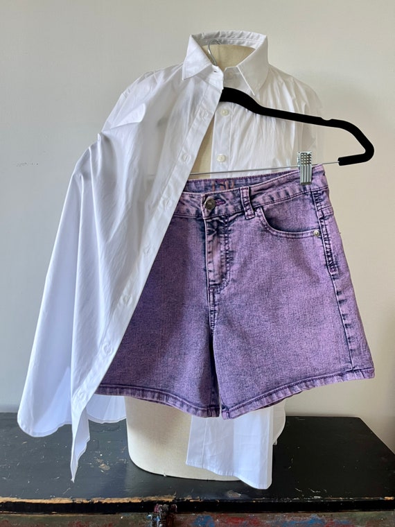 Delia’s Purple Wash Stretch Shorts  Size 7 Cute! - image 1