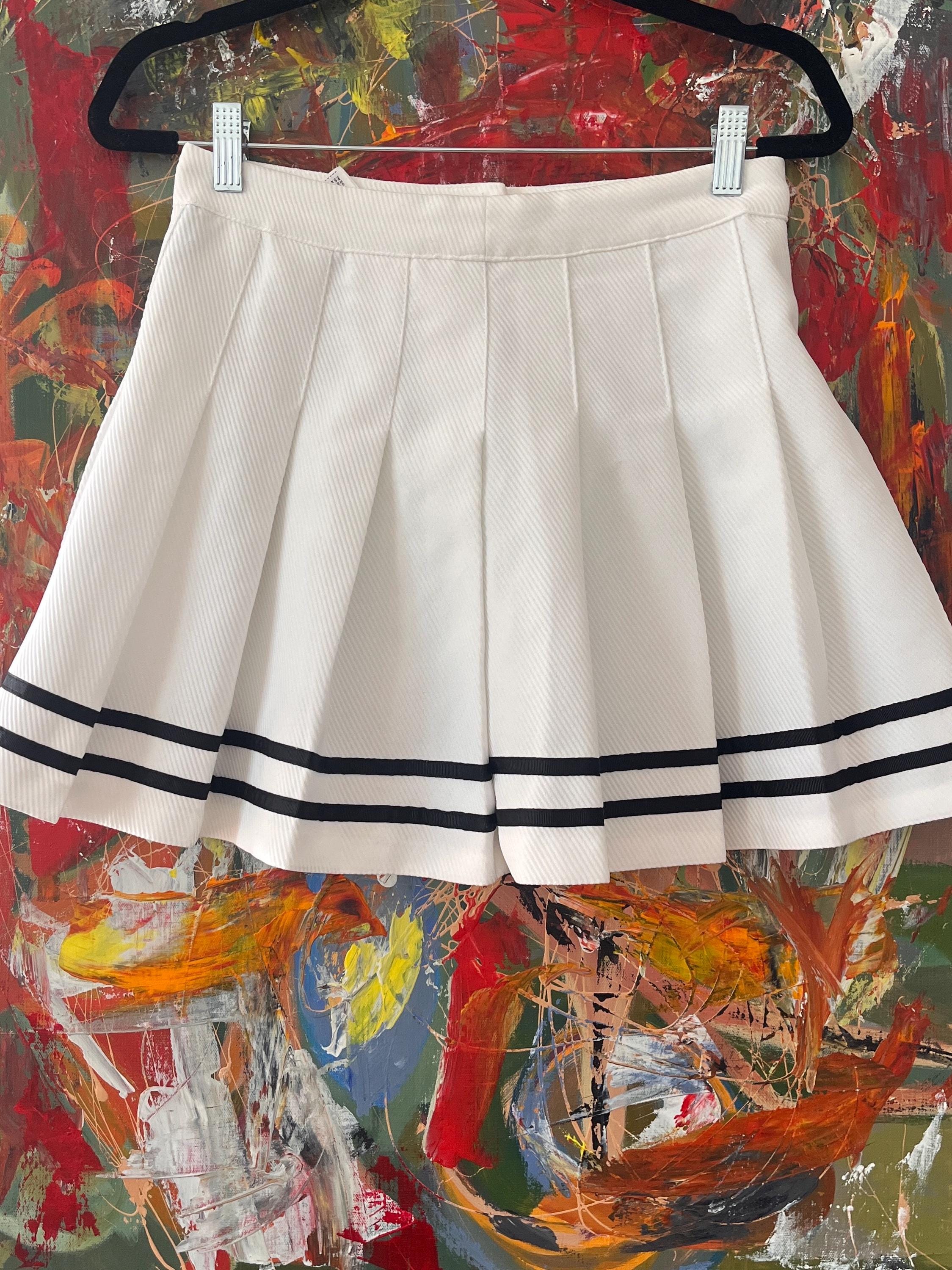 Tennis Skirt White Pleated Skirt 1970s Stiorra Skort ELLESSE Retro