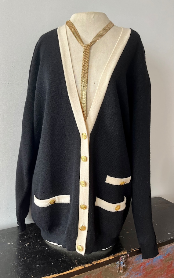 Unisex Classic Merino Wool Cardigan XL Vintage!