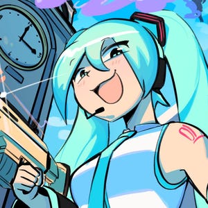 Stampa di Hatsune Miku Gamer: Arte anime Vocaloid