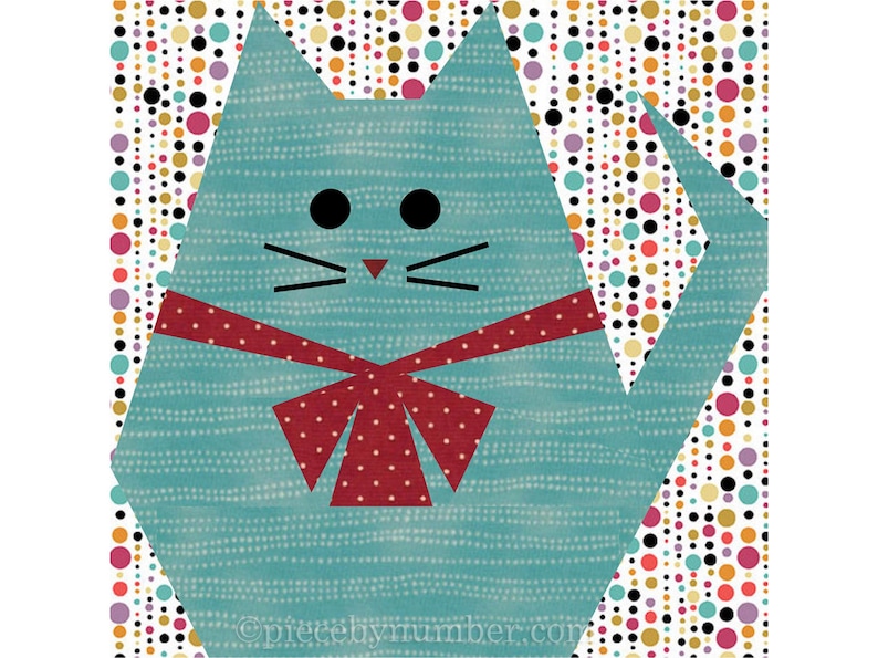 Fat Cat Ruler Patterns Fat Cat Paper Pieced Quilt Block Pattern, PDF Download, 6 and 12 Inch ...