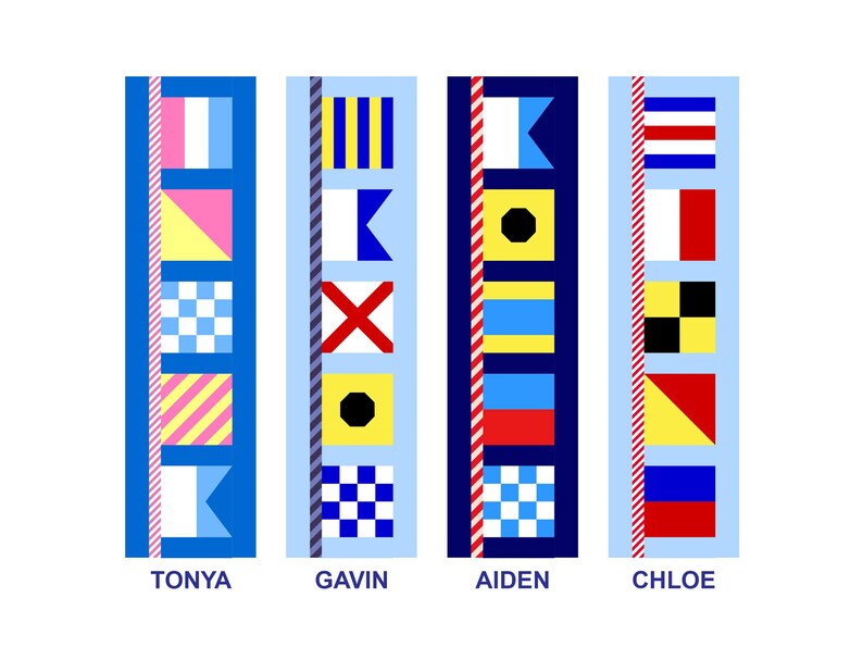 Nautical Alphabet Flags Quilt Block Pattern, Paper Piecing, 3 & 6 Inch ...