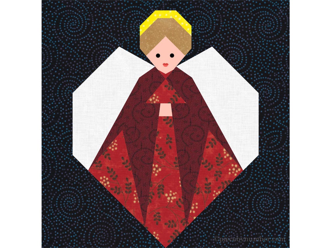 Guardian Angel Quilt Block Pattern, Paper Piecing, 6 & 12 Inch Blocks ...