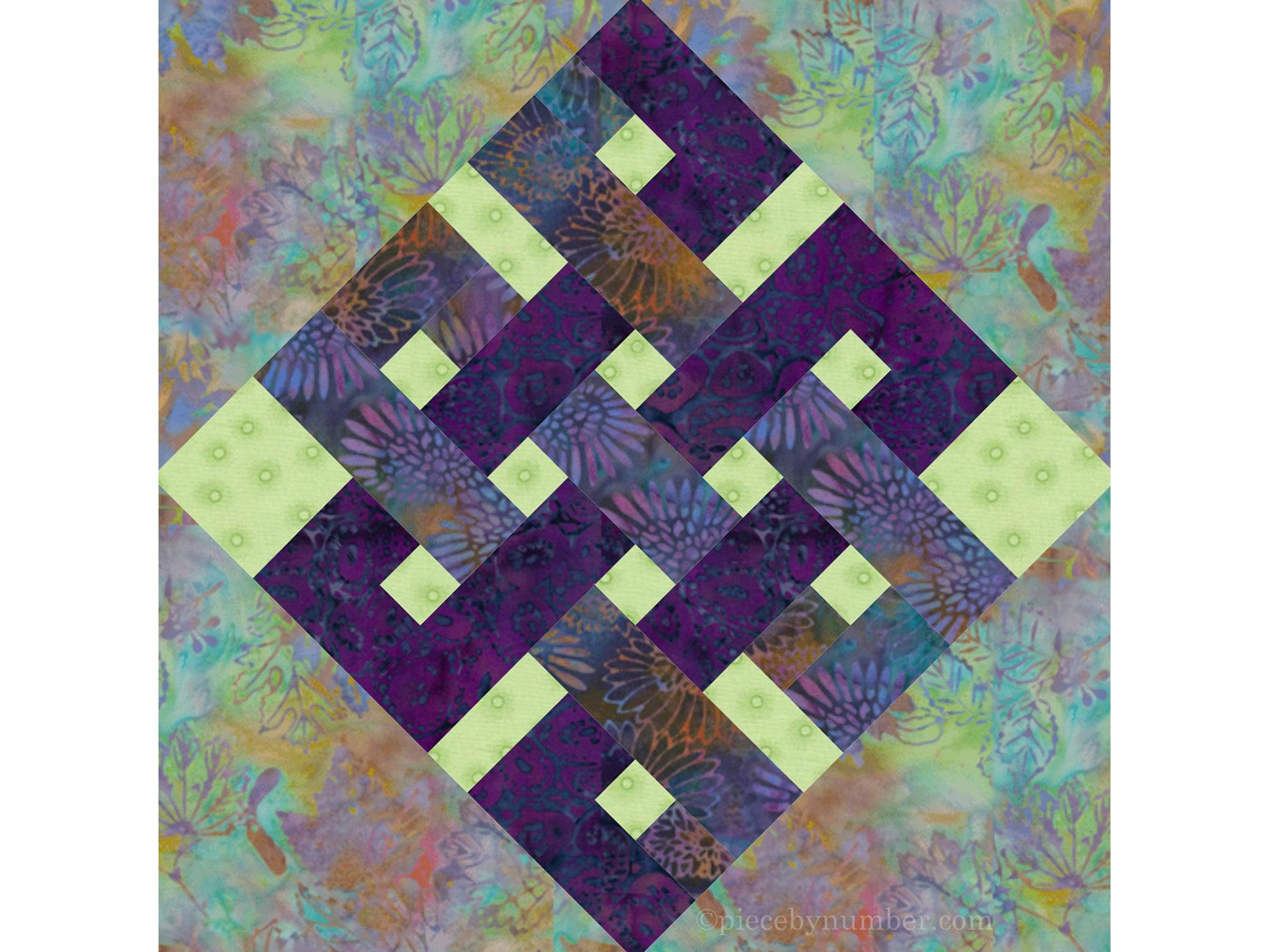 Pattern Eternity Eternity Knot Quilt Block Pattern, Foundation Paper Piecing, 6 & 12 ...