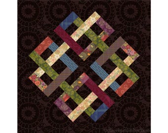 Zentricity II Quilt Block Pattern, Paper Piecing, 12 Inch, resizable (PDF Download)